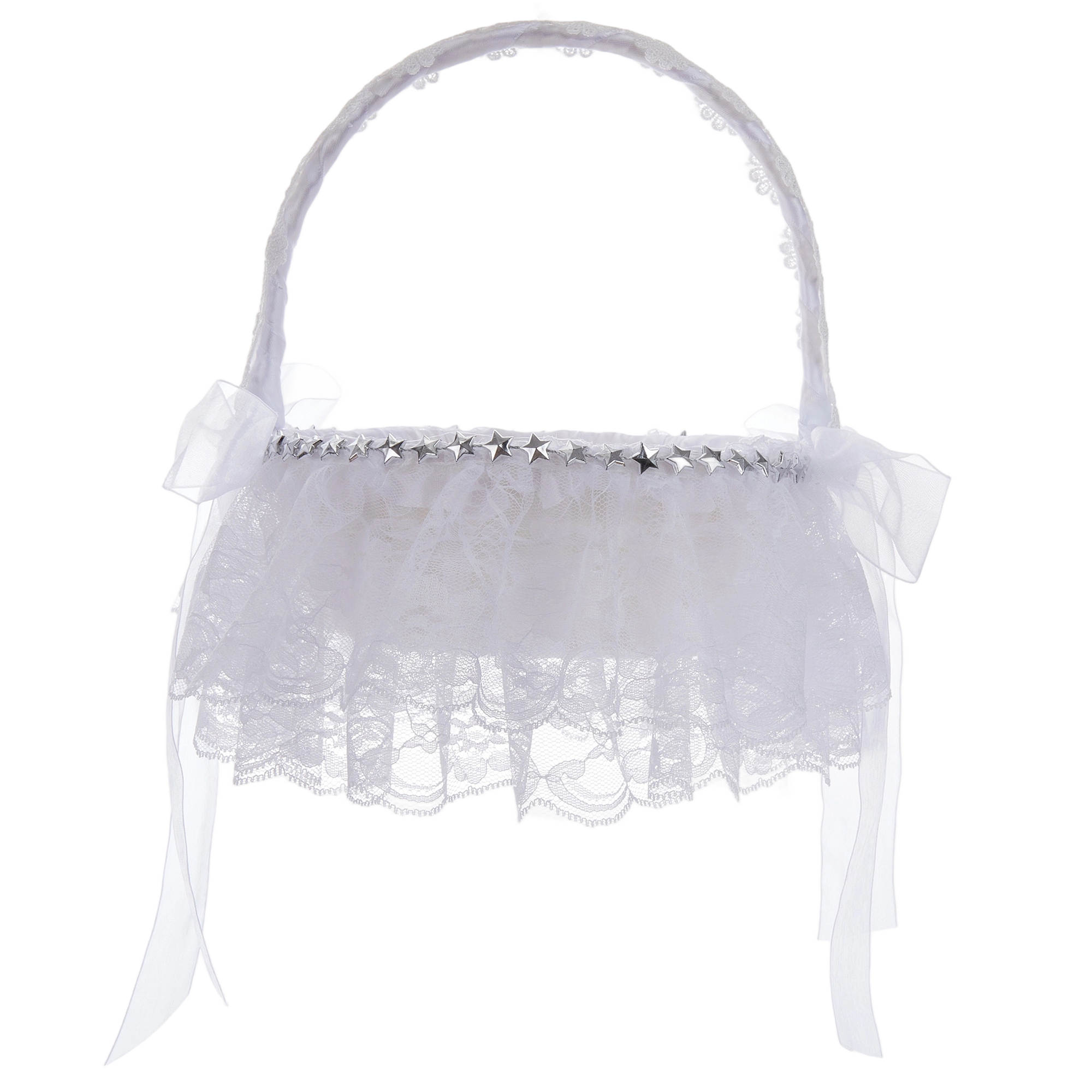 Wedding Ceremony Supply - Rustic Burlap Flower Girl Basket Vintage