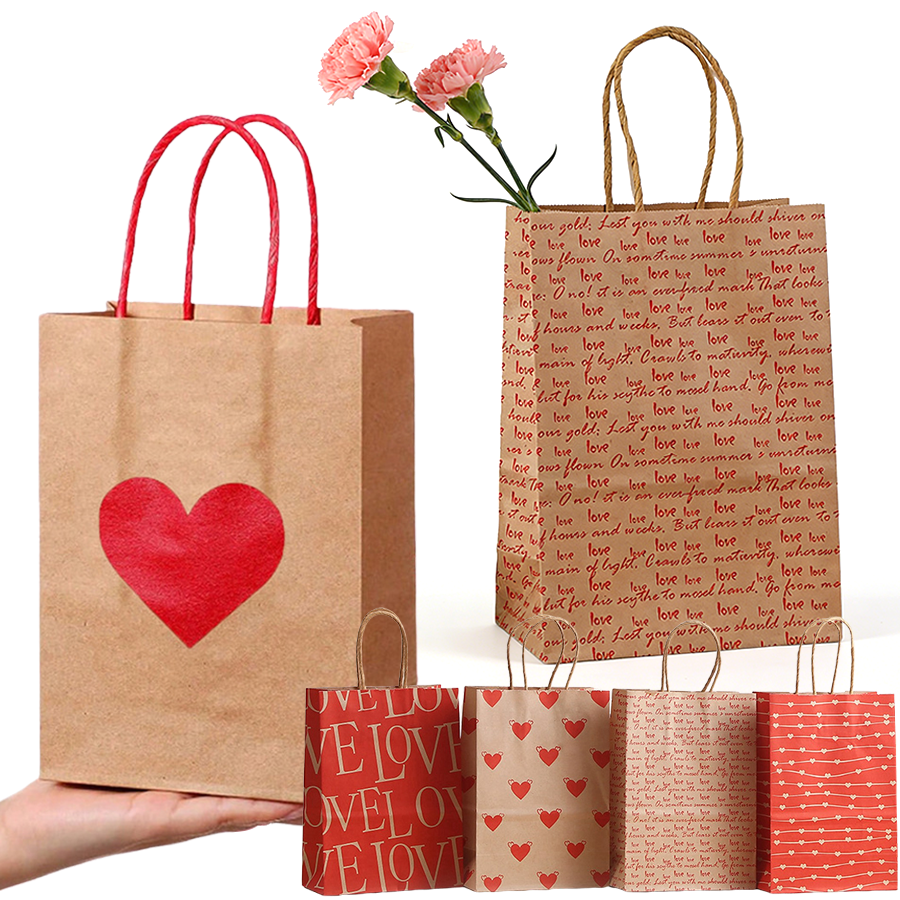 The Wedding Supply Store - 10pcs Yellow Kraft Paper Tote Bag,