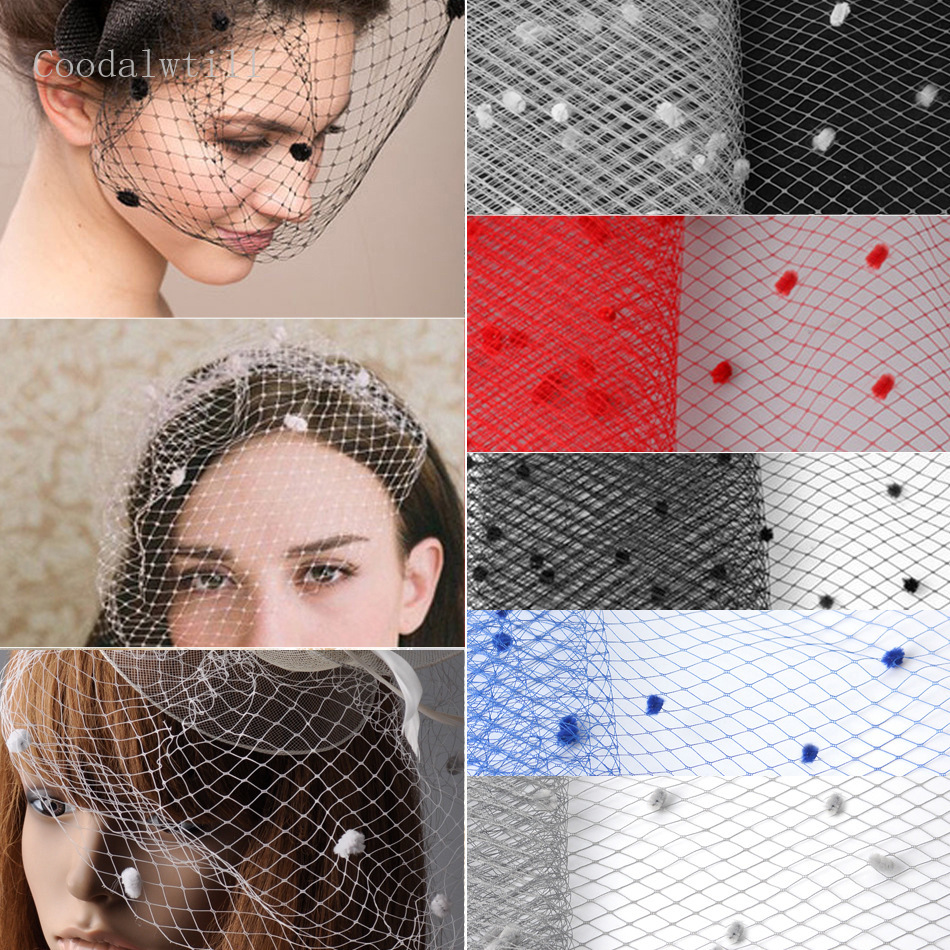Wedding Supply Store - 2Meters Dot Birdcage Veil Fabrice For