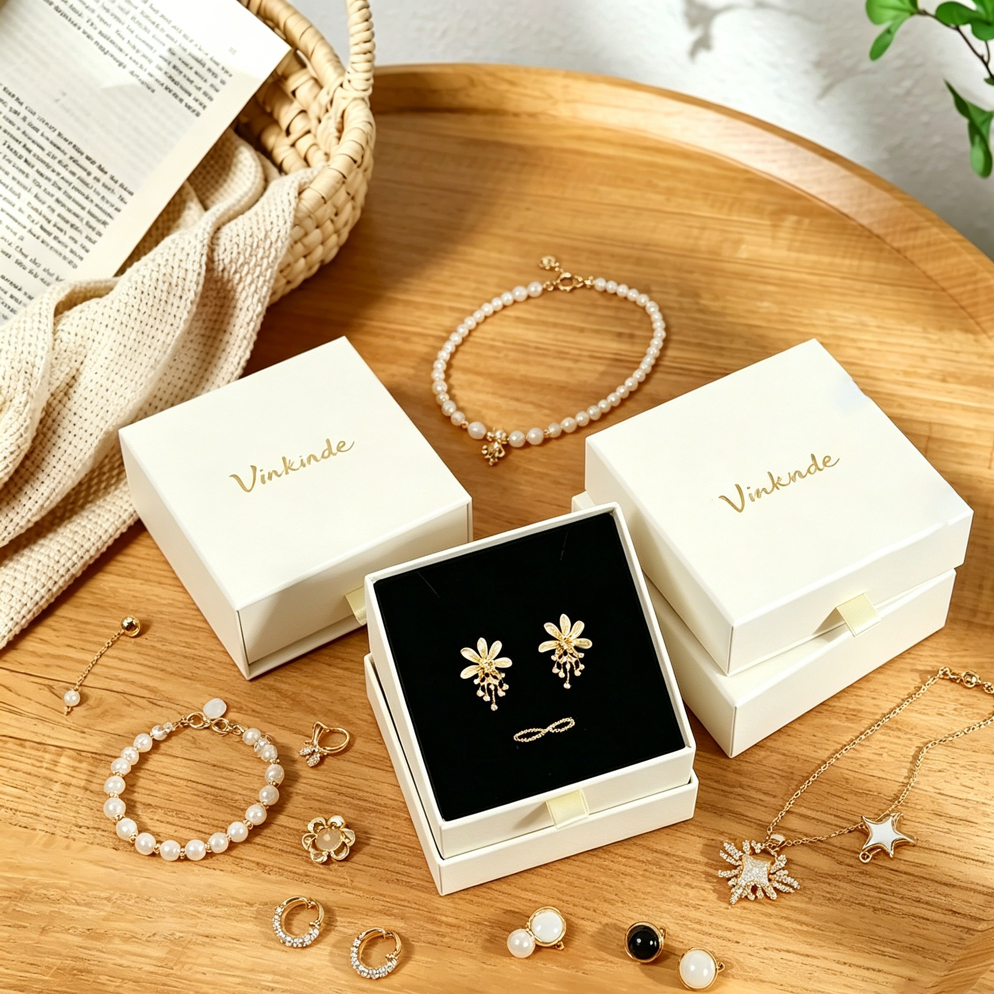 Wedding Favor Box - 50Pack Jewelry Storage Box Custom Logo