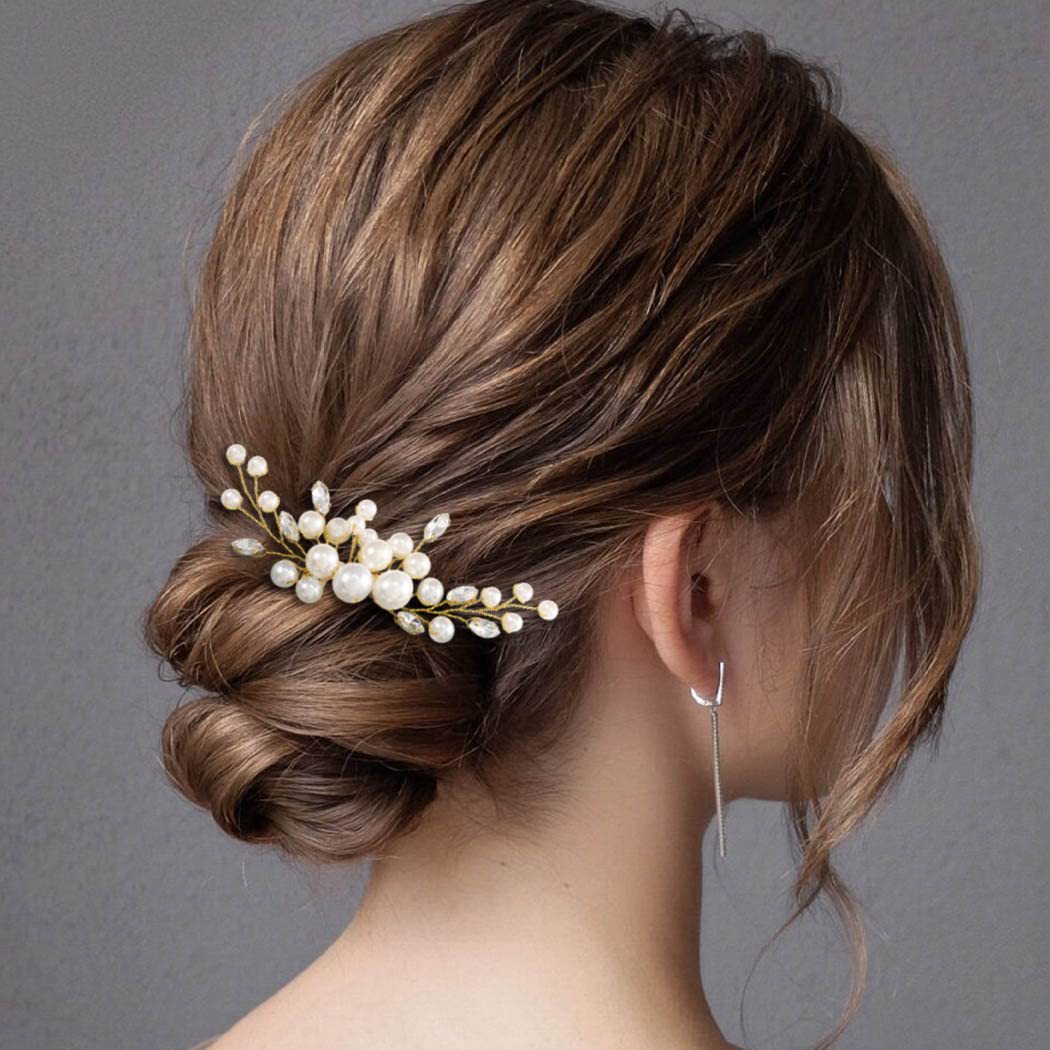 Wedding Supply Store - Handmade Pearls Hair Combs Crystal Rhinestone