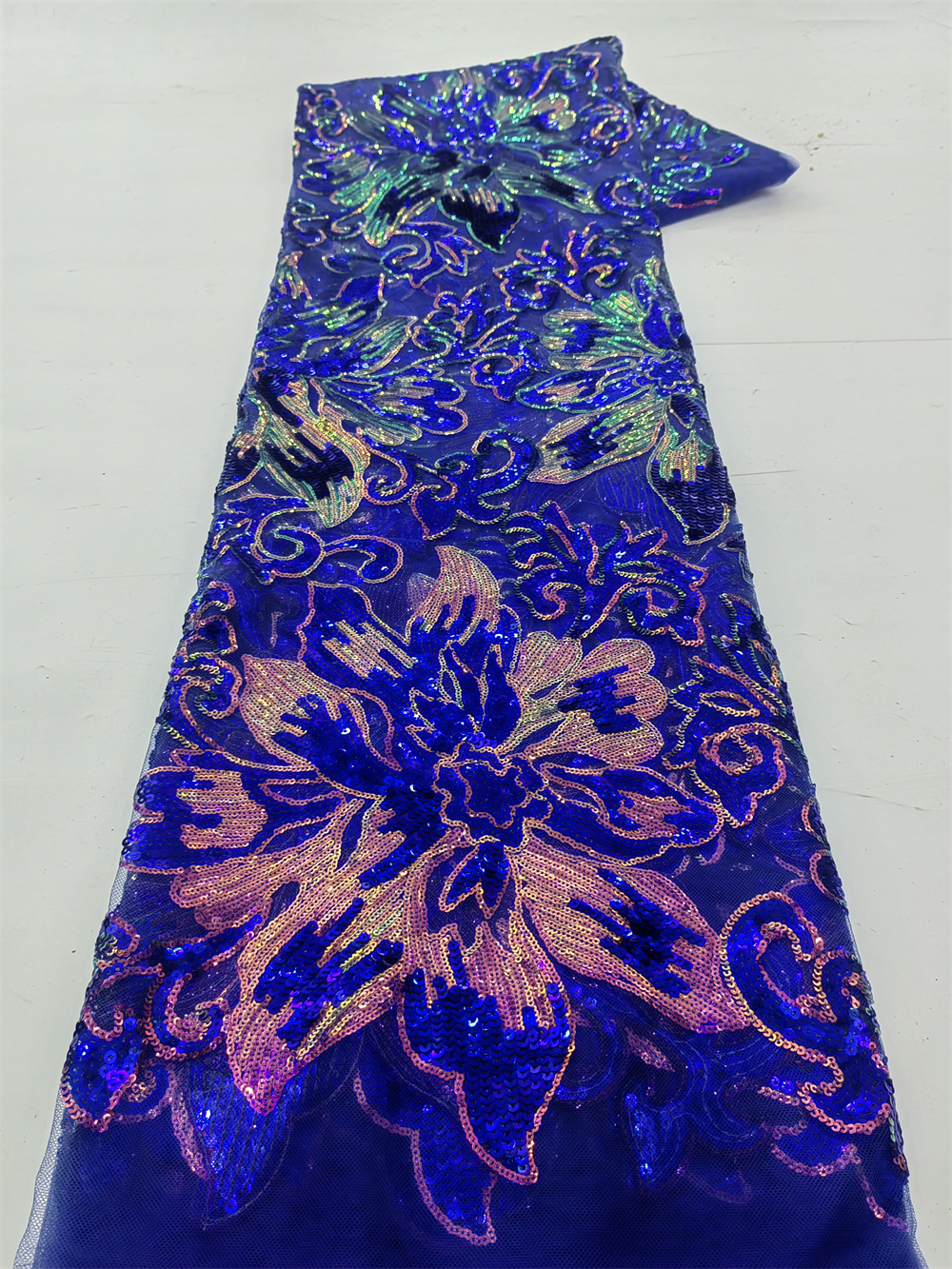Wedding Dress Supply - African Sequins Net Lace Fabric High-Quality