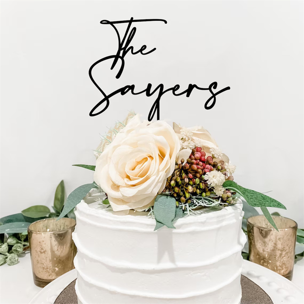 Wedding Ceremony Supply - Personalized Last Name Cake Topper Wedding