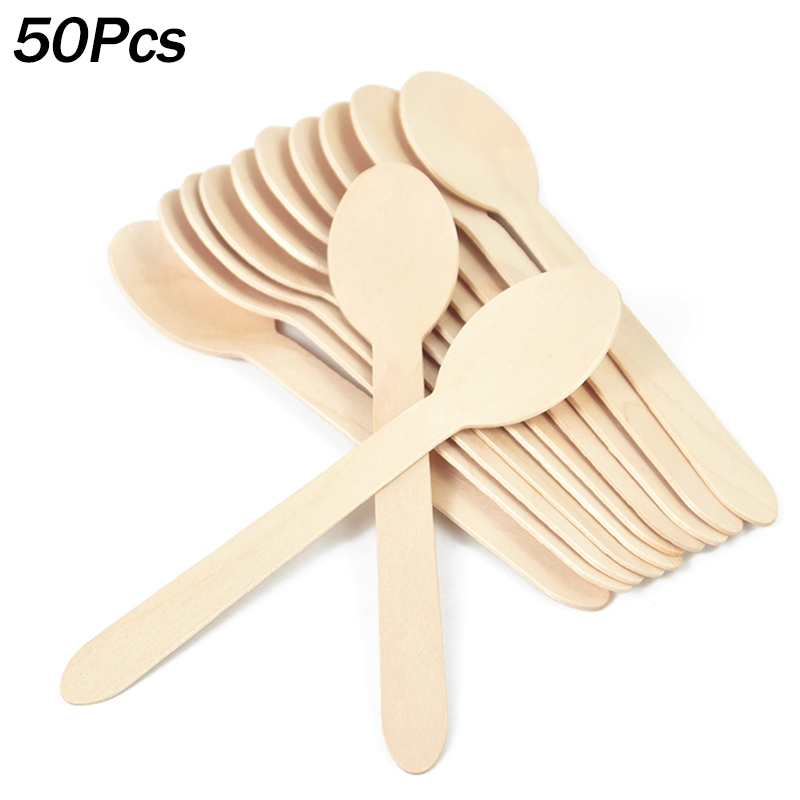 50Pcs Disposable Wooden Spoon  - Wedding Supply Store avis et prix