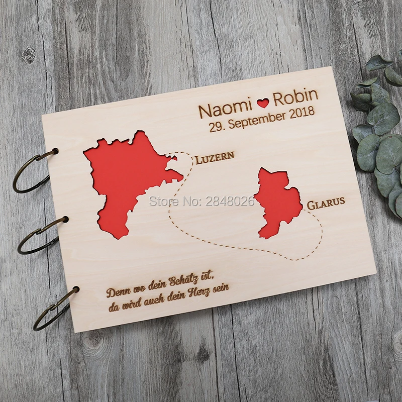 Rustic personalized wedding gu - Personalized Guest Book avis et prix