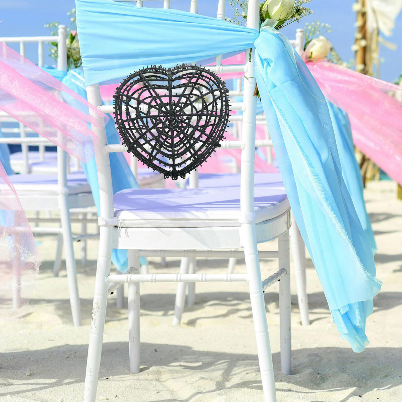 2Pcs Artificial Heart Shaped F - Wedding Floral Supply avis et prix
