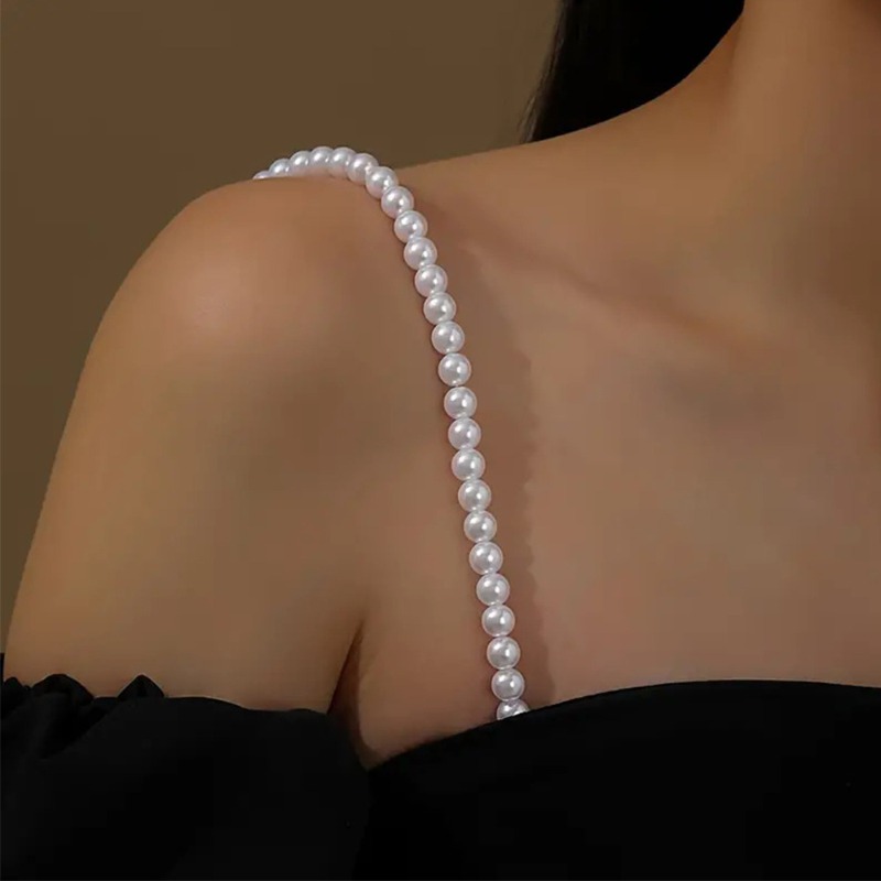 Faux Pearl Bra Shoulder Decora - Wedding Dress Supply avis et prix