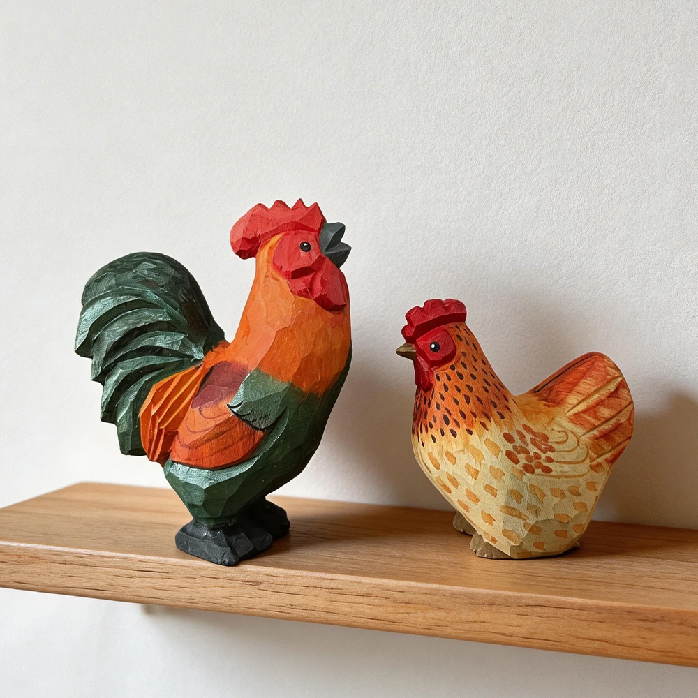 Hand Carved Wooden Rooster and - Wedding Ceremony Supply avis et prix