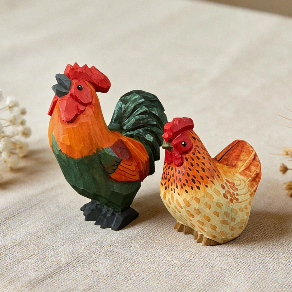 Hand Carved Wooden Rooster and - Wedding Ceremony Supply avis et prix