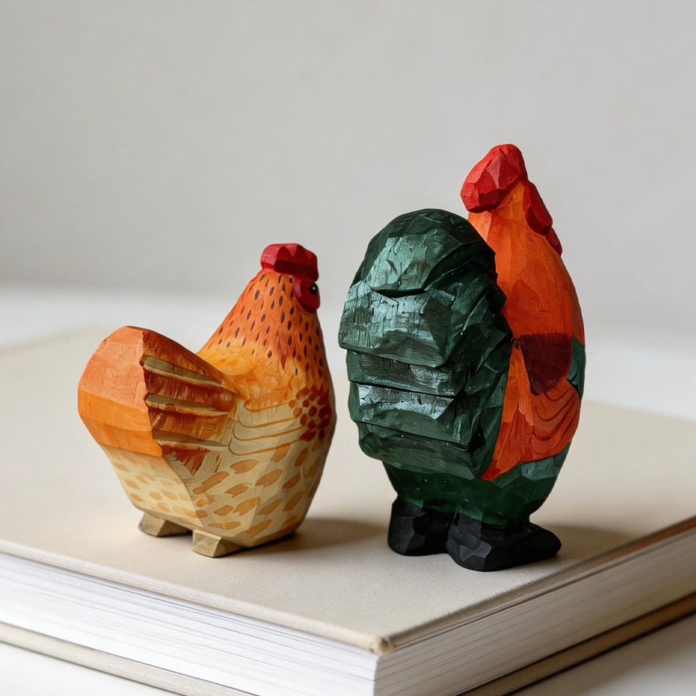 Hand Carved Wooden Rooster and - Wedding Ceremony Supply avis et prix