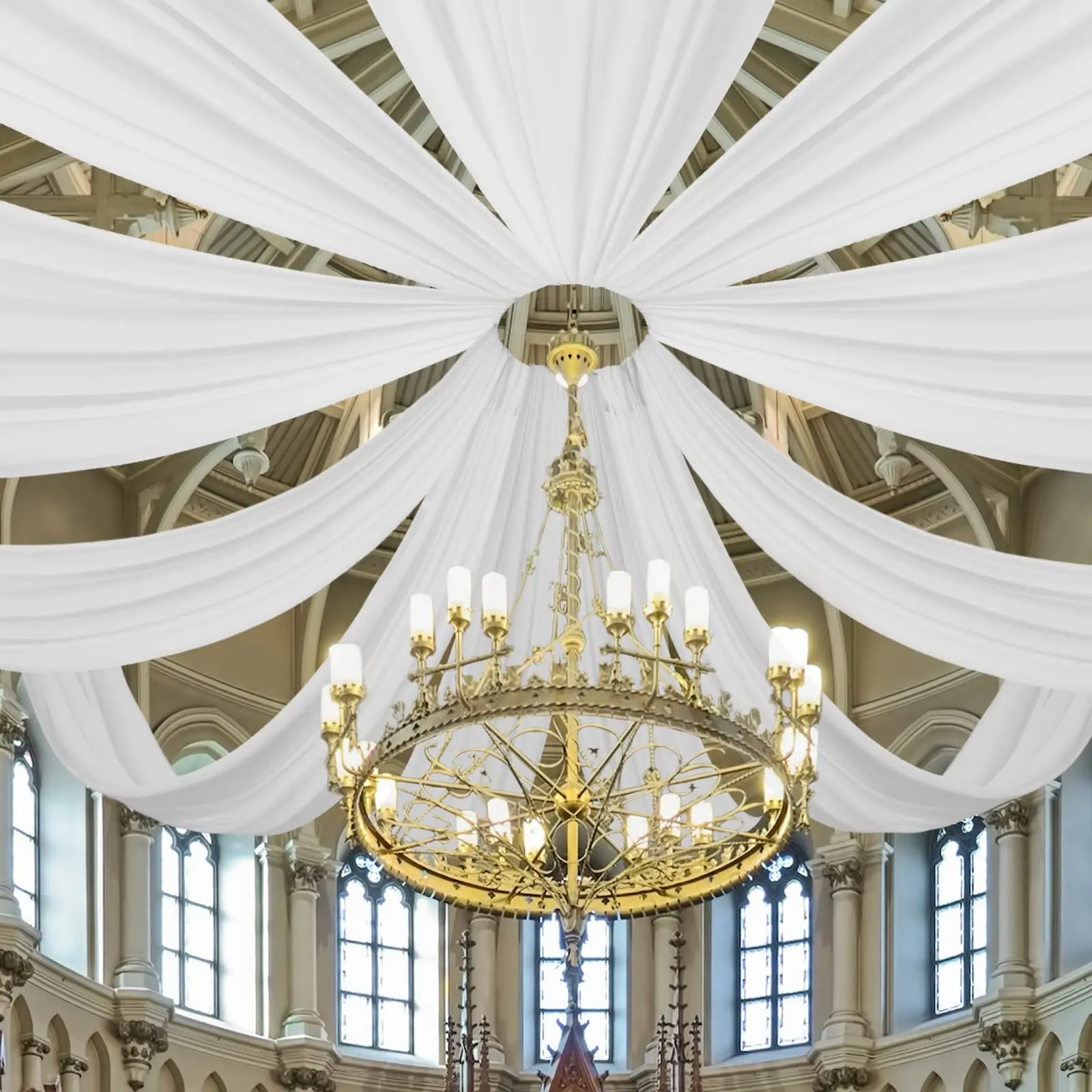 White Wedding Dress Ceiling Dr - Wedding Ceremony Supply avis et prix