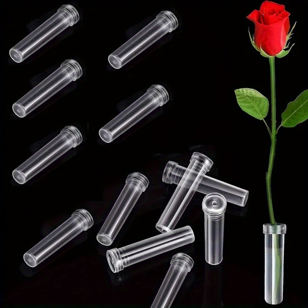 10Pc Transparent Plastic Flora - Wedding Floral Supply avis et prix