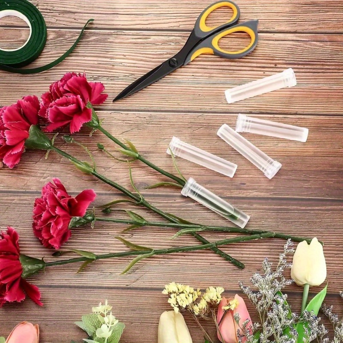 10Pc Transparent Plastic Flora - Wedding Floral Supply avis et prix