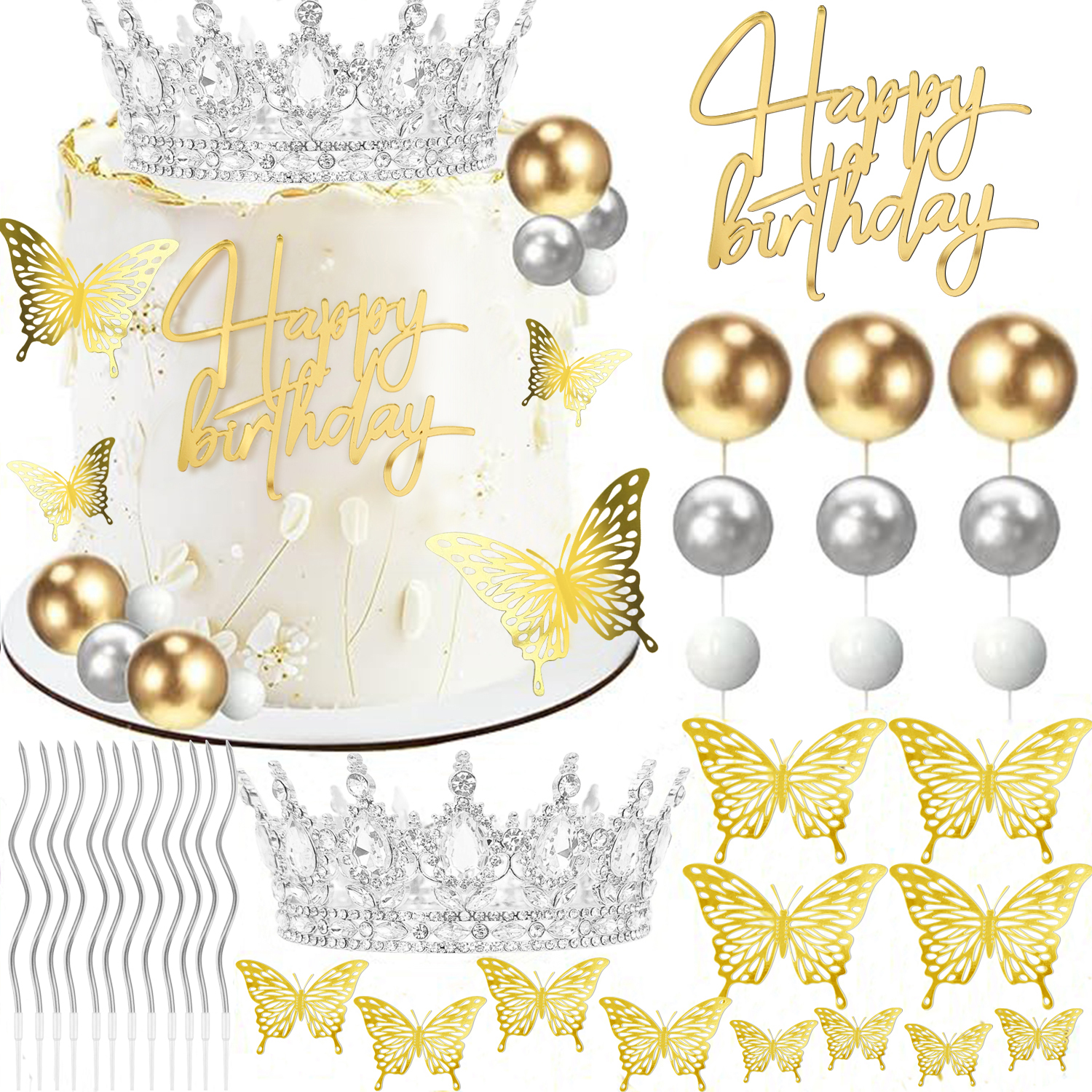 1set Gold Pink Silvery Crown C - Unity Candle Set avis et prix