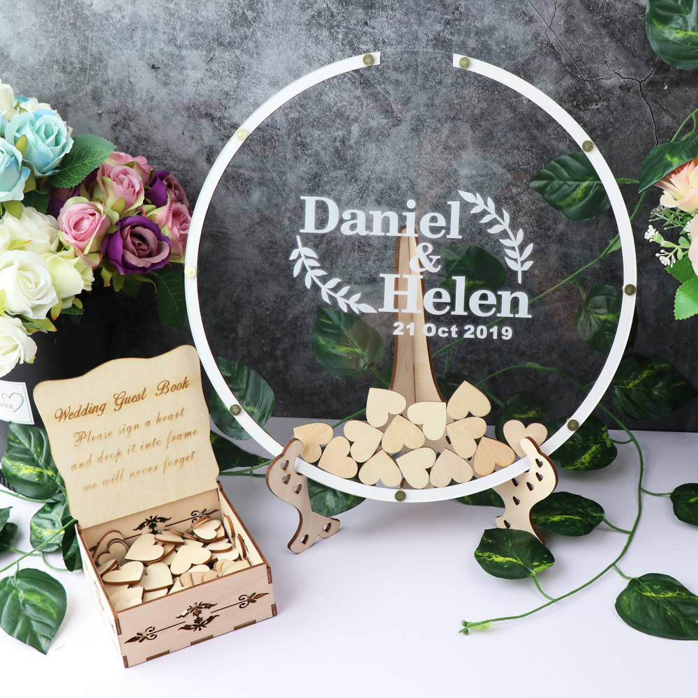 Personalized Acrylic round wed - Personalized Guest Book avis et prix