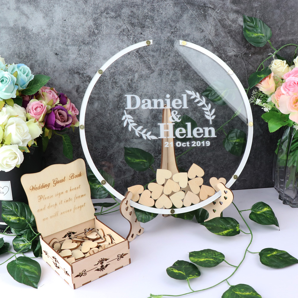 Personalized Acrylic round wed - Personalized Guest Book avis et prix