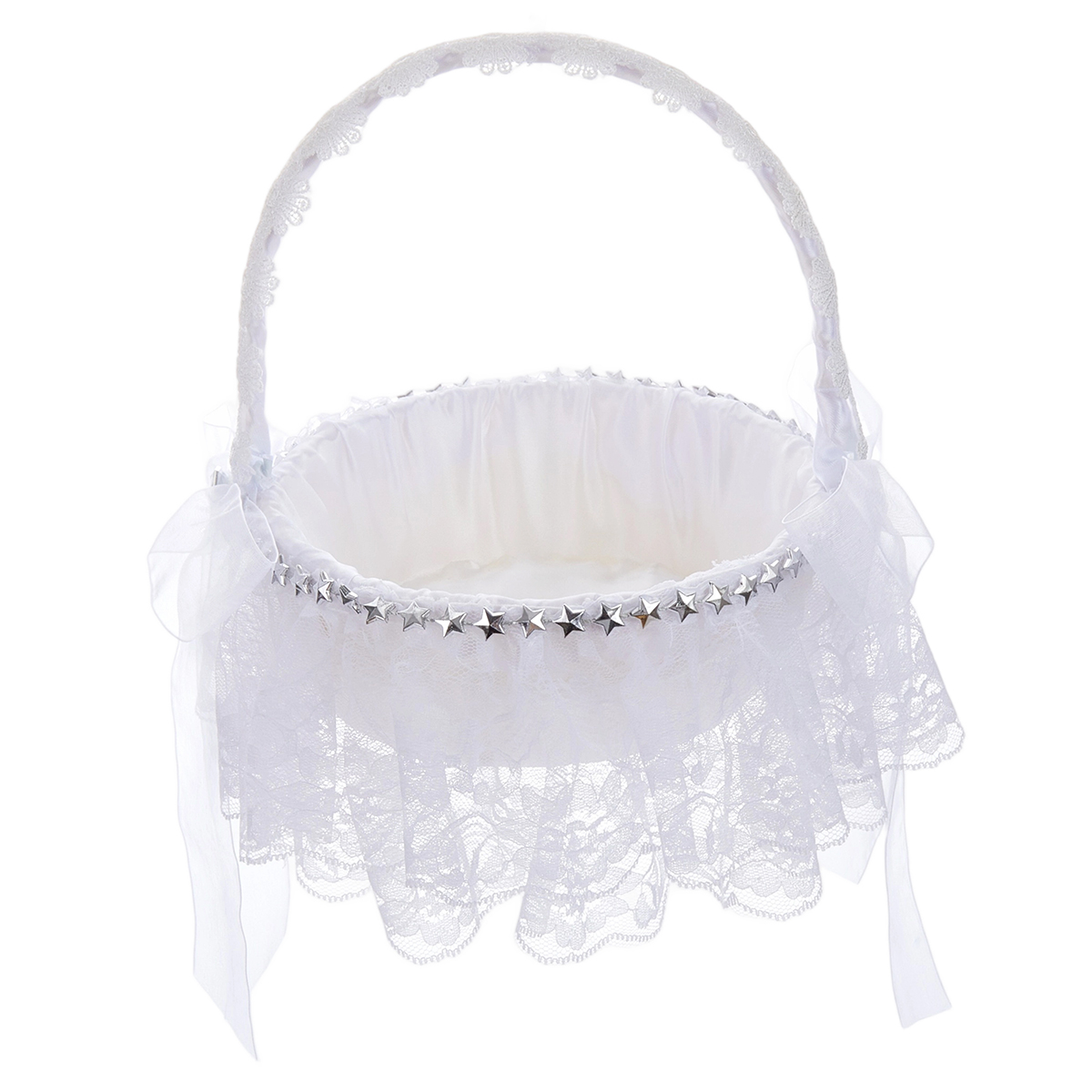 Rustic Burlap Flower Girl Bask - Wedding Ceremony Supply avis et prix