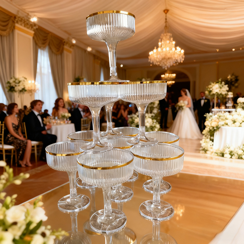 4-6Tier Acrylic Champagne Towe - Champagne Tower Set avis et prix
