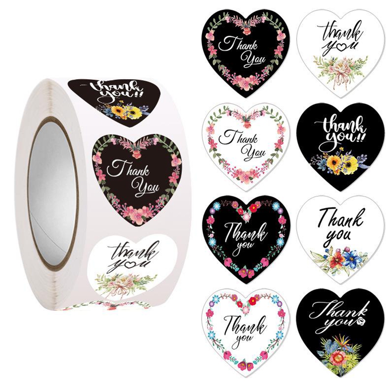 100-500pcs Heart Thank You Sti - Wedding Supply Business avis et prix