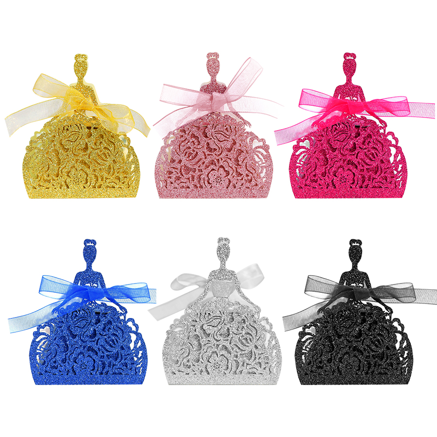 10Pcs/set Bride Flower Dresses - Wedding Favor Box avis et prix