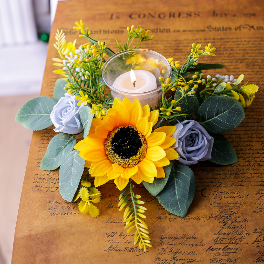 Simulation Sunflower Wreath Ca - Unity Candle Set avis et prix