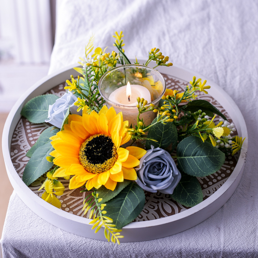 Simulation Sunflower Wreath Ca - Unity Candle Set avis et prix