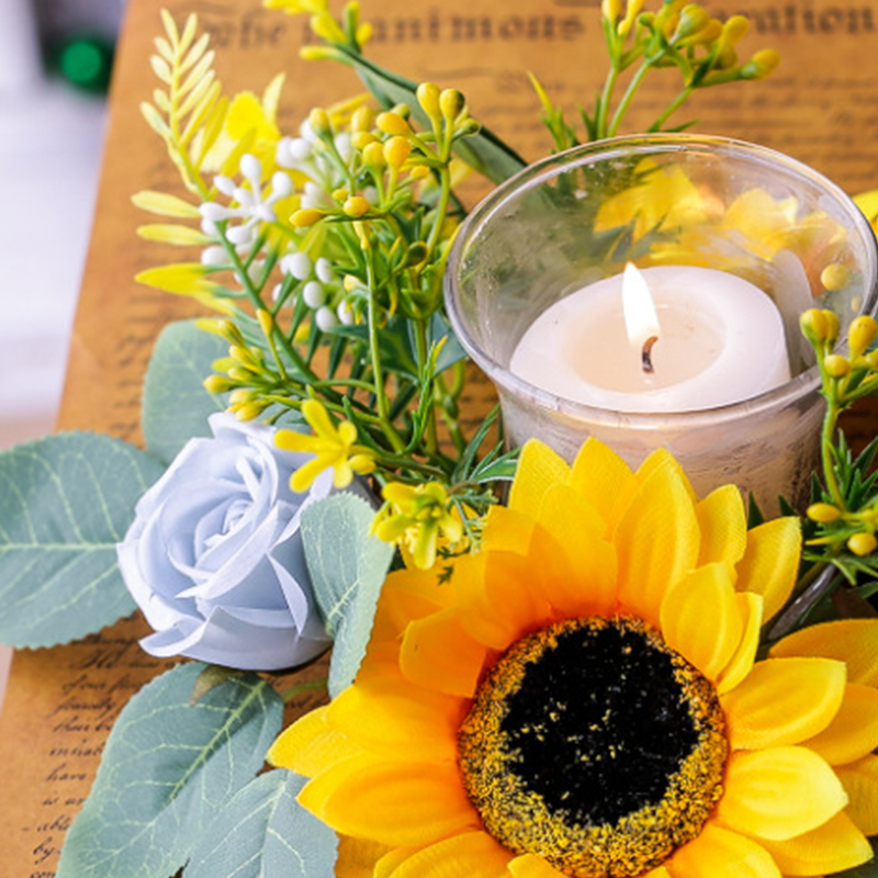 Simulation Sunflower Wreath Ca - Unity Candle Set avis et prix