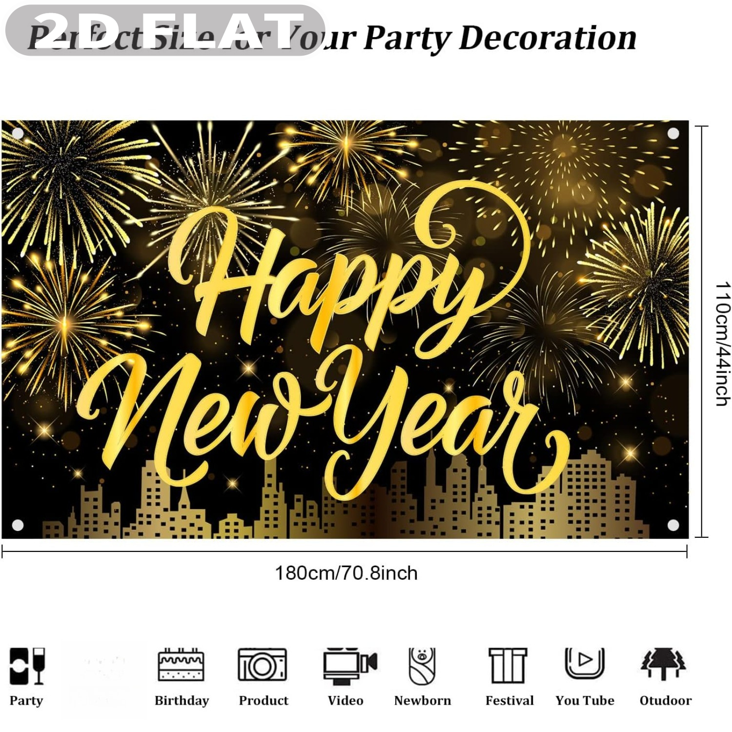 1pc Happy New Year Party Photo - Photo Booth Prop avis et prix