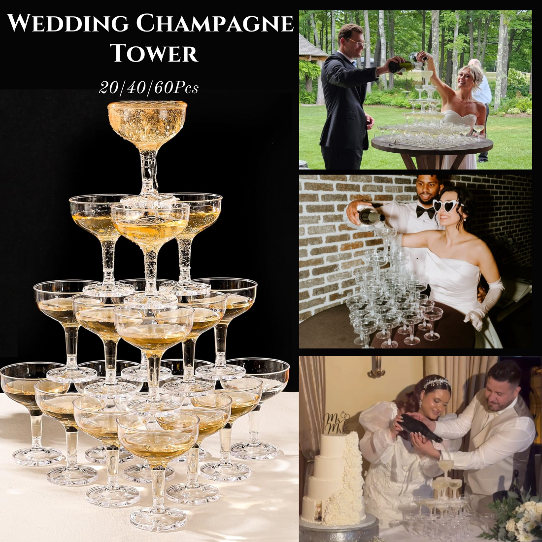 4/5/6 Tiers Wedding Champagne  - Champagne Tower Set avis et prix