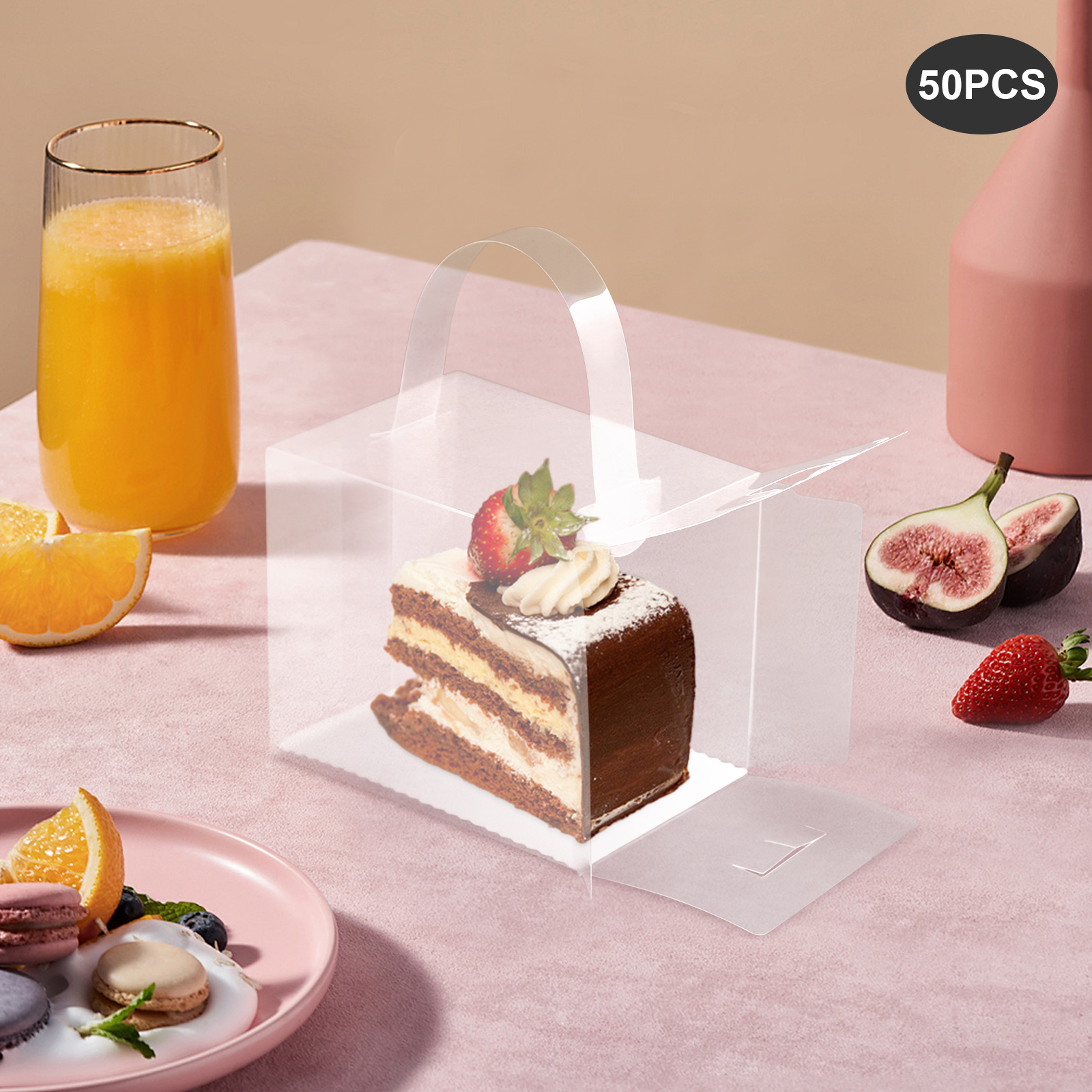 50 Pcs Clear Cake Boxes Set, P - Wedding Favor Box avis et prix