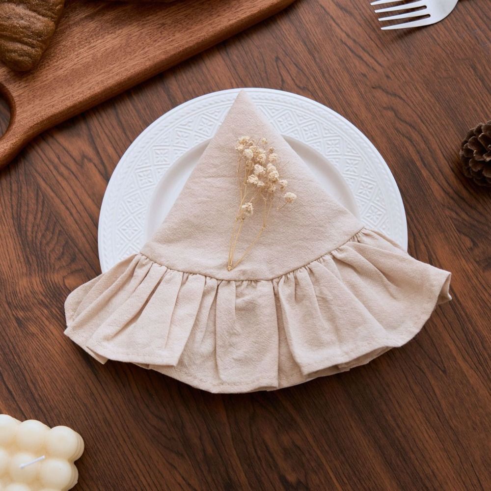 Simple Solid Color Ruffled Pla - Wedding Ceremony Supply avis et prix