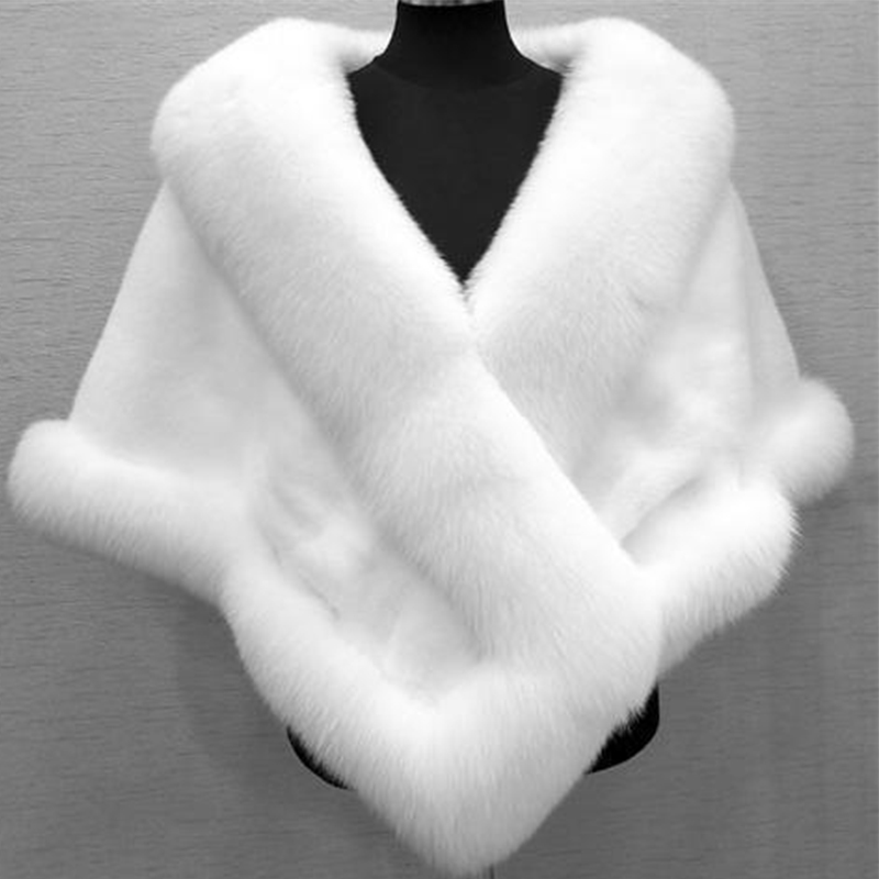 Women Winter Faux Mink Fox Fur - Wedding Dress Supply avis et prix
