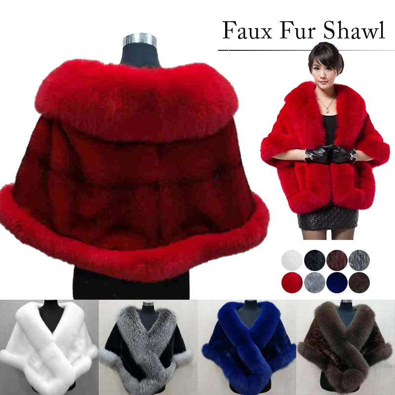 Women Winter Faux Mink Fox Fur - Wedding Dress Supply avis et prix