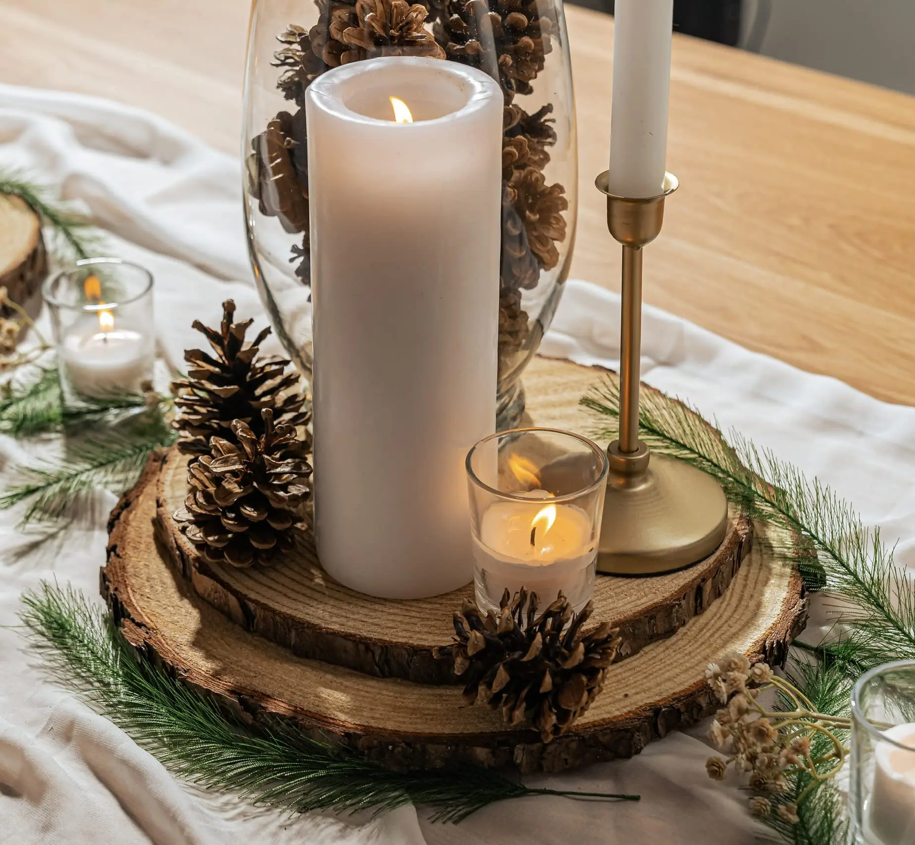 18-30cm Natural Wood Slices Ro - Wedding Ceremony Supply avis et prix