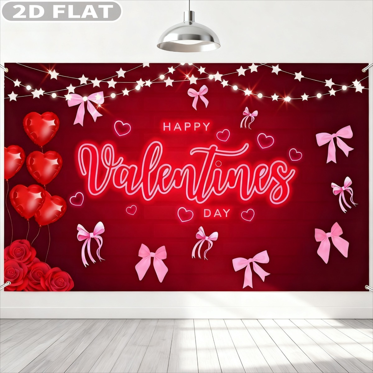 2D FLAT 1pc Happy Valentine's  - Photo Booth Prop avis et prix