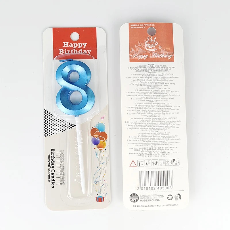 Blue Number Cake Candles 0 1 2 - Unity Candle Set avis et prix