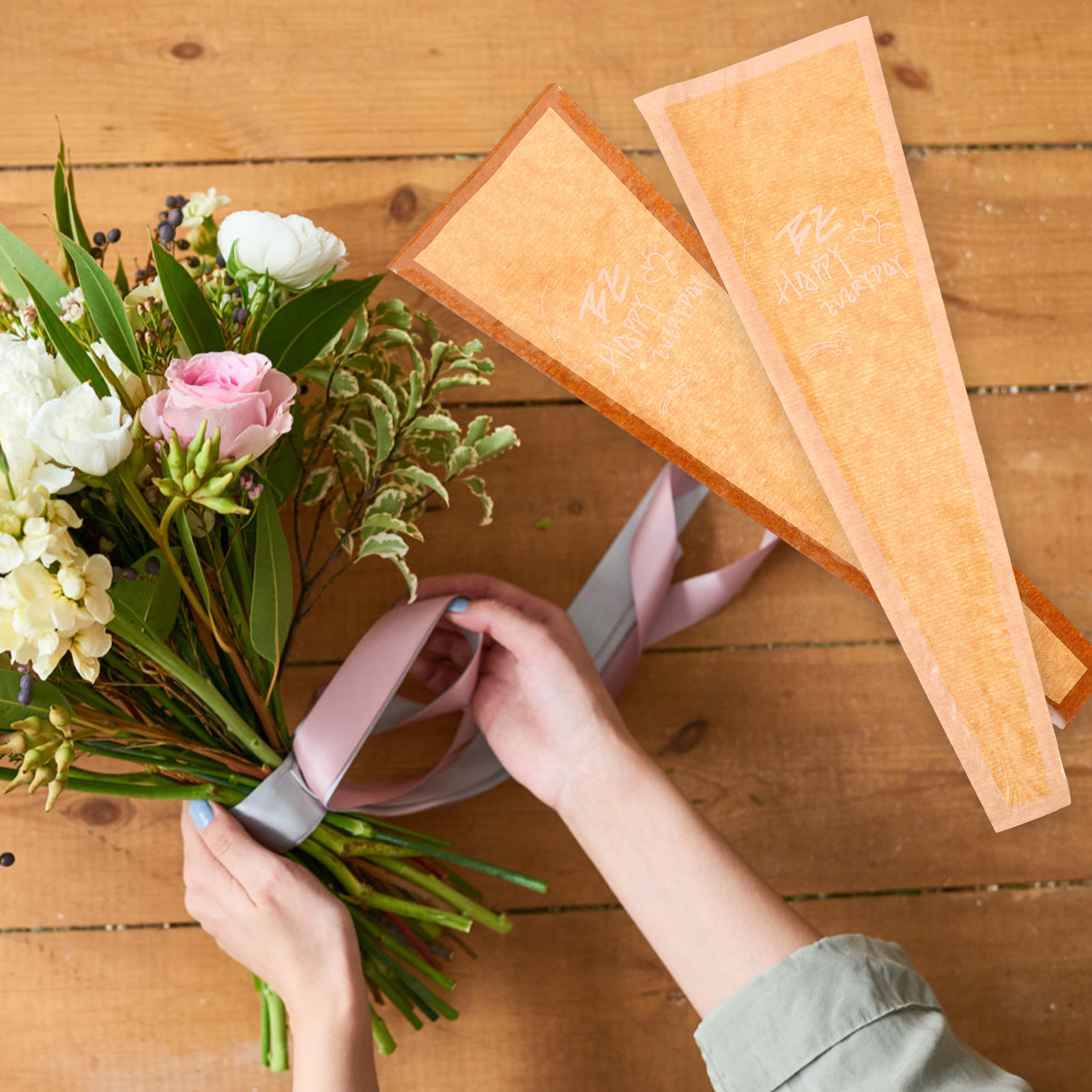 60Pcs Kraft Paper Flower Wrapp - Wedding Floral Supply avis et prix
