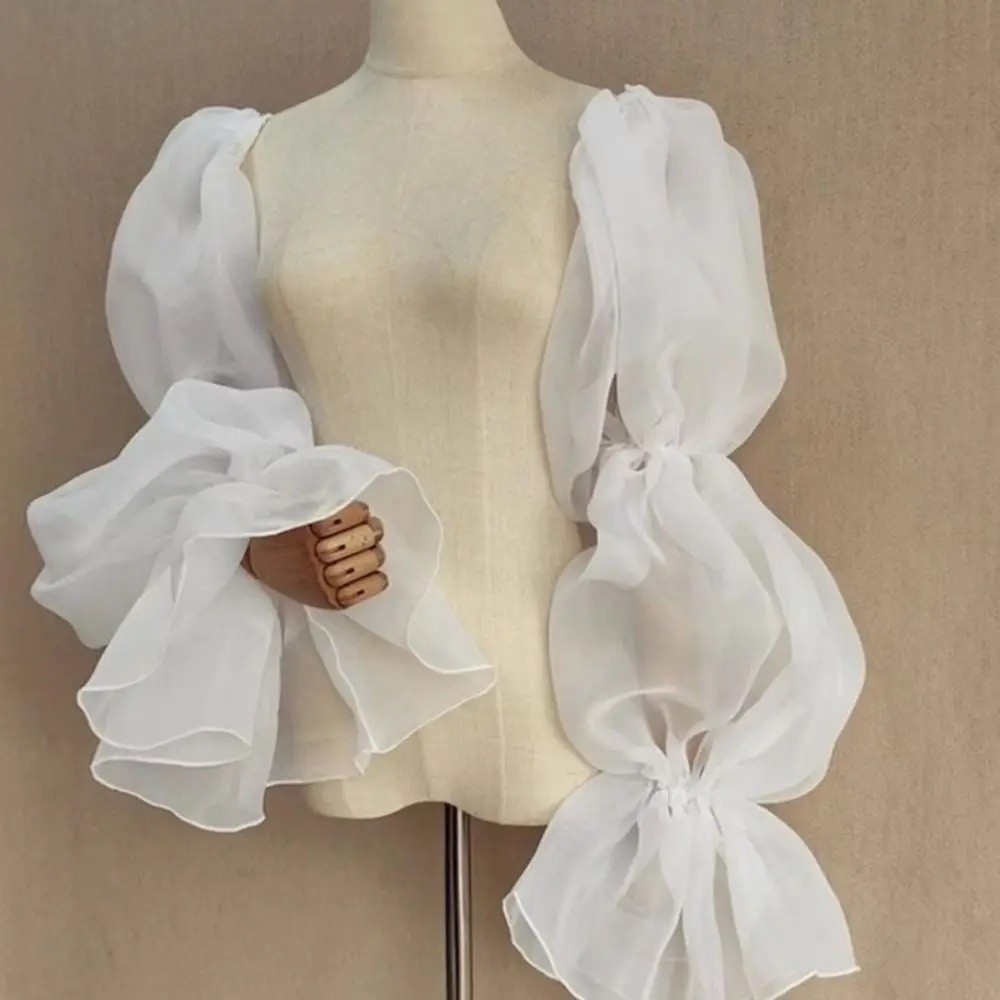 Elegant Puffy Wedding Arm Slee - Wedding Dress Supply avis et prix