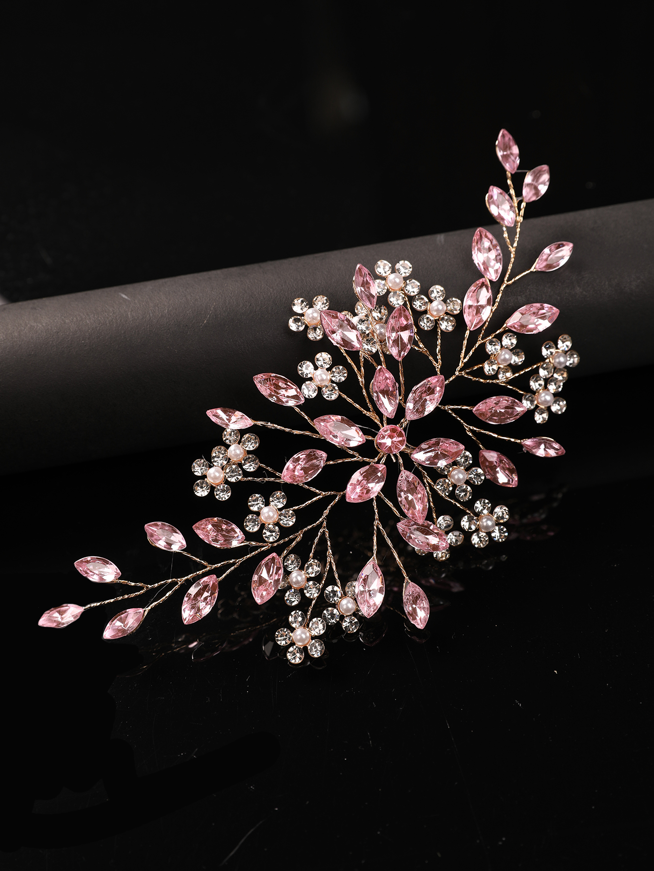 Soft Pink Crystal Bridal Headp - Wedding Dress Supply avis et prix