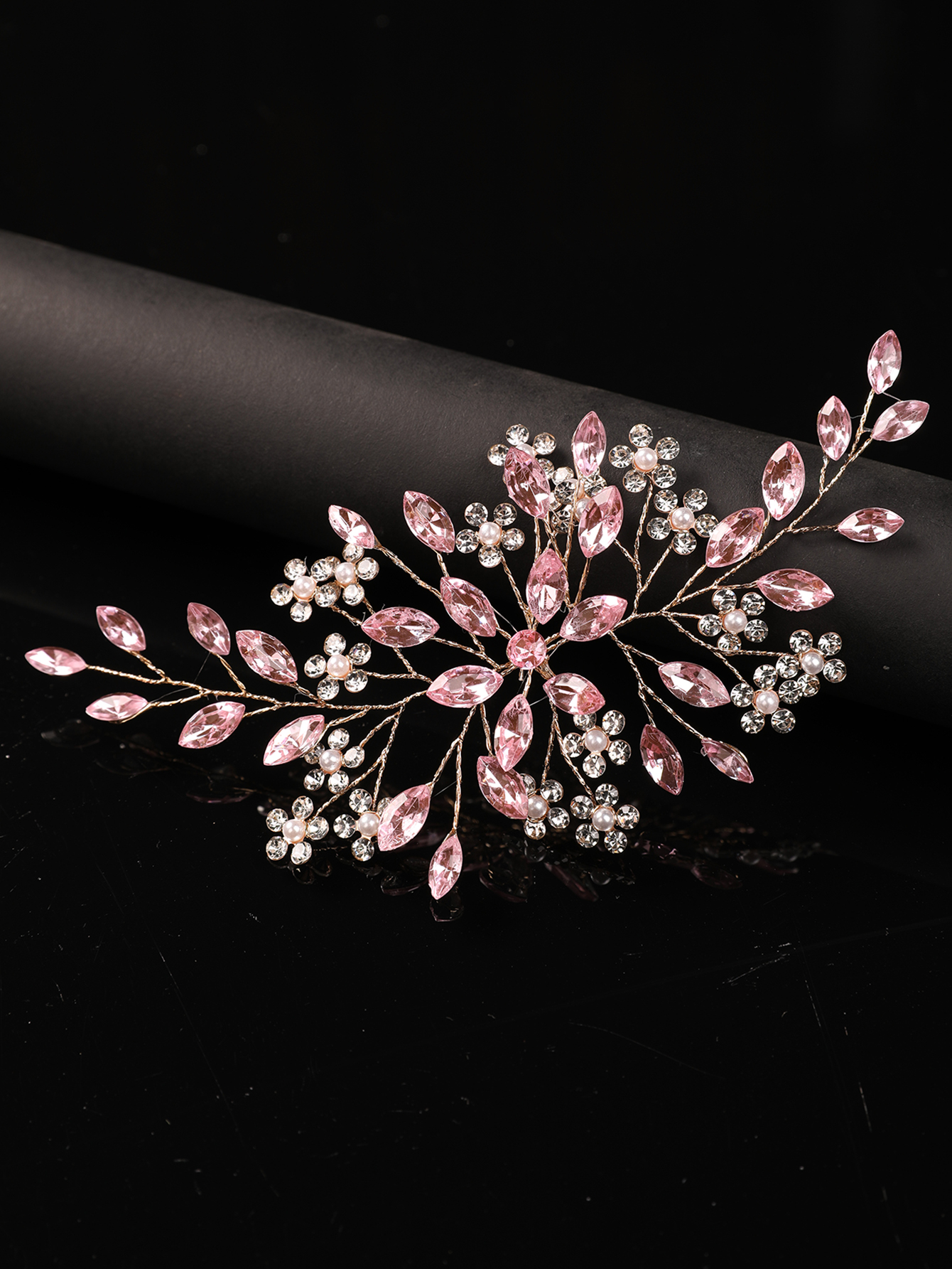 Soft Pink Crystal Bridal Headp - Wedding Dress Supply avis et prix