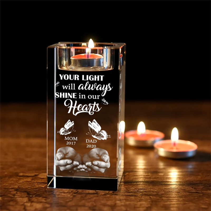 Personalized Photo Crystal Can - Unity Candle Set avis et prix