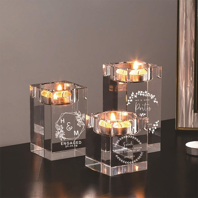 Personalized Photo Crystal Can - Unity Candle Set avis et prix