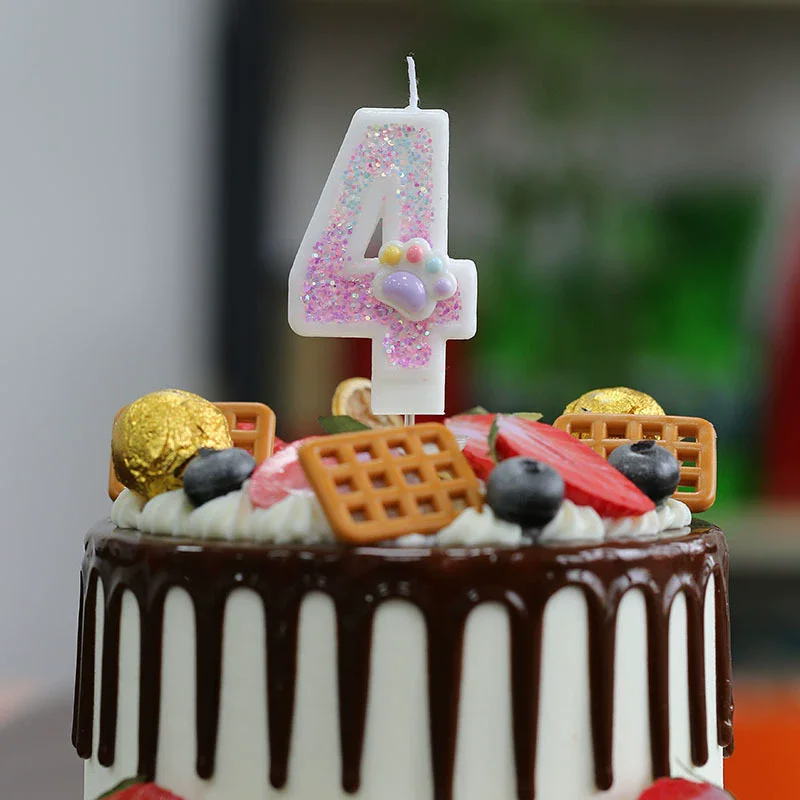 Creative Cute Cat Paw Cake Num - Unity Candle Set avis et prix