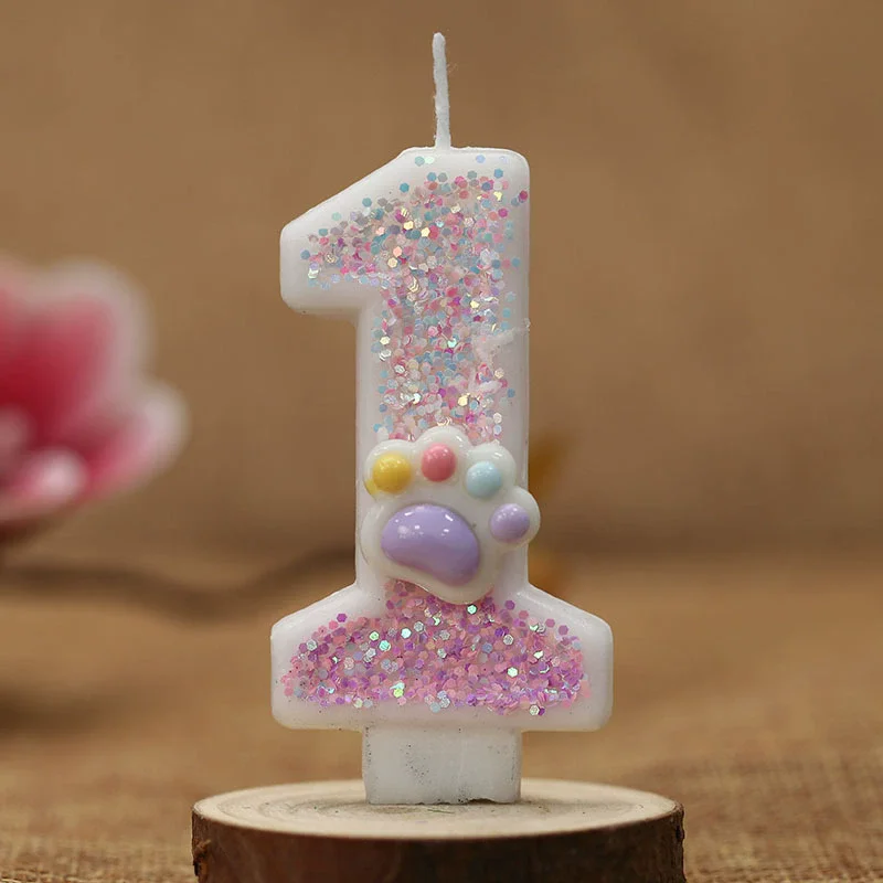 Creative Cute Cat Paw Cake Num - Unity Candle Set avis et prix