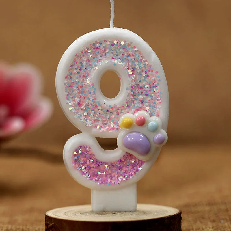 Creative Cute Cat Paw Cake Num - Unity Candle Set avis et prix
