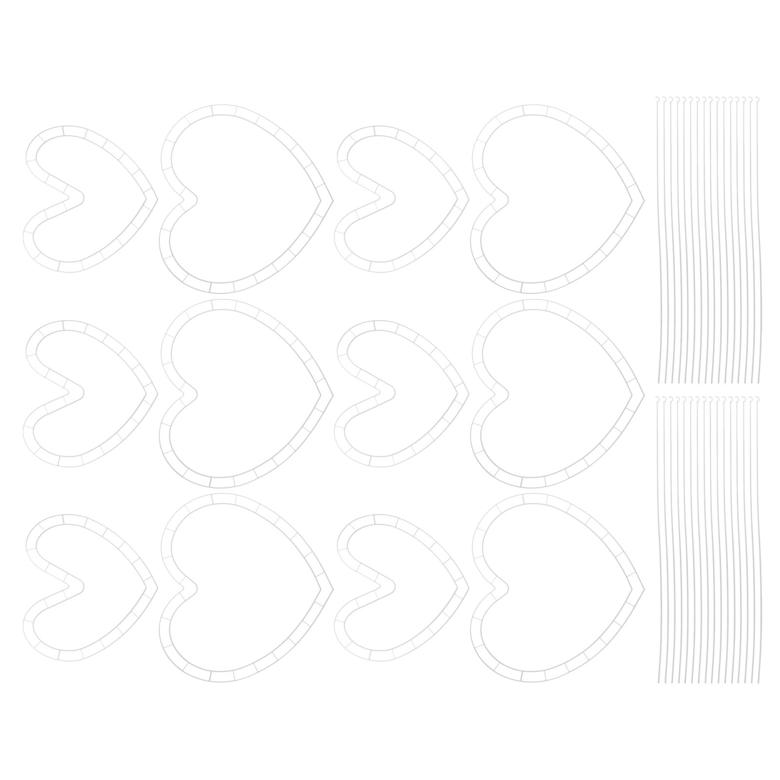 6 Sets Heart Shape Plastic Wre - Wedding Floral Supply avis et prix