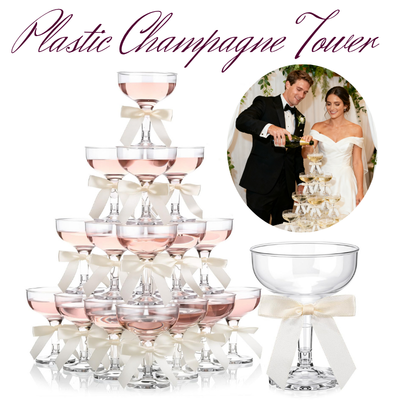 4-6Tier Acrylic Champagne Towe - Champagne Tower Set avis et prix