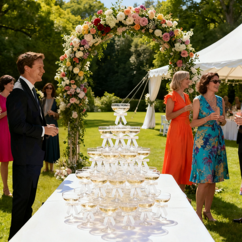 4-6Tier Acrylic Champagne Towe - Champagne Tower Set avis et prix