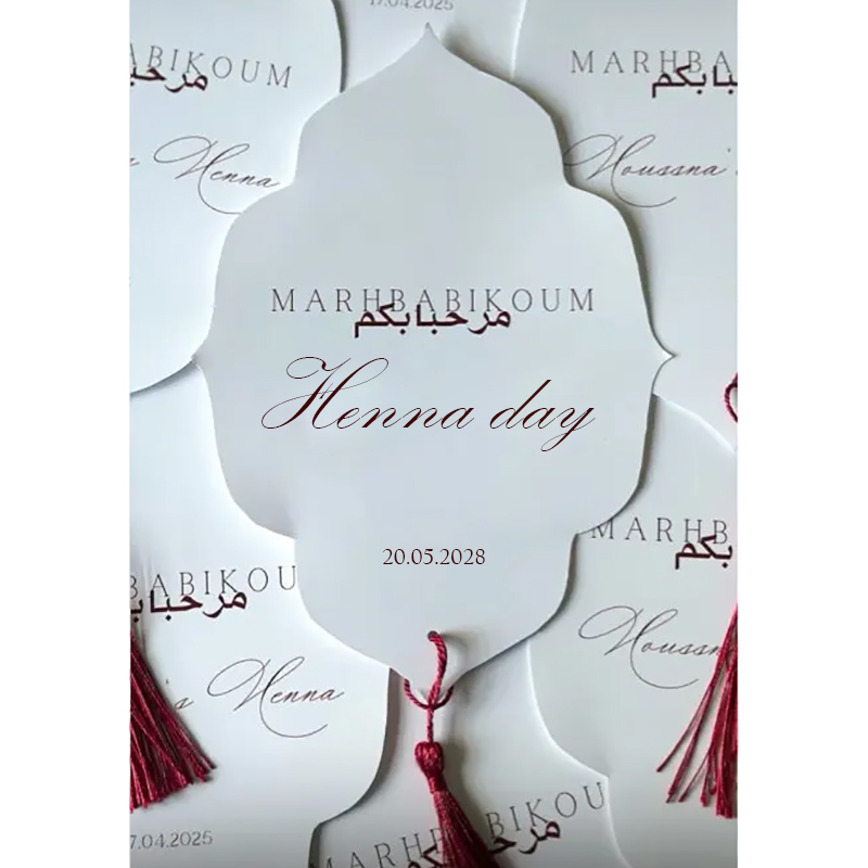 Custom Henna Day Card Night Pa - Wedding Supply Business avis et prix