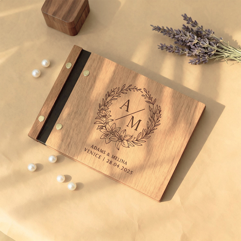Personalized Wooden Wedding Gu - Personalized Guest Book avis et prix